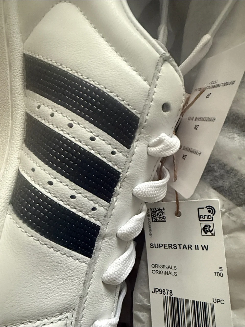 adidas Superstars White Sneakers with Black Stripes NWT